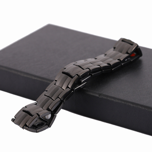 Wholesale Men's Magnets Stainless Steel Bracelet in Black Negative <strong>Ion</strong> Health Care <strong>Bangle</strong> - Product Image 5