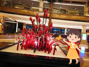 Escultura de Vidrio Soplado Decorativa para Centros Comerciales Modernos, Escultura de <span class=keywords><strong>Cañas</strong></span> Artificiales de Vidrio de Murano, Grande y Alta, para Hoteles y Restaurantes - Product Image 4