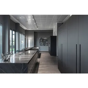 Yeni tasarım İtalya tarzı lüks nem geçirmez ahşap sunta Modern mutfak mobilyası kabine