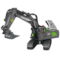 YIGONG BC1043 2.4G 11CH Excavadora RC de Aleación Metálica 1/20, Máquina de Construcción con Garra
