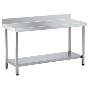 EURAST 1D61071M Mural <b>Work</b> <b>Table</b> for Hotels & Restaurants Disassembled 1600x700x850mm with 1 Shelf - Product Image 1