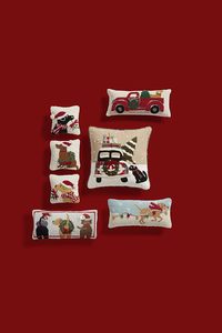 Christmas Theme Designer <strong>Personalised</strong> Hook <strong>Pillow</strong> <strong>Case</strong> Cushion Cover Dog Pattern Decorative Cushion - Product Image 3