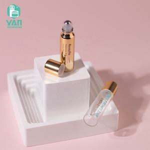 Envase de Lujo YAN, Cilindro Pequeño Colorido de 5ml 10ml, Botella de Vidrio para Perfume o Aceite Facial con Rodillo de Acero Inoxidable y Tapa de Aluminio - Product Image 4