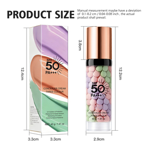Crema Correctora de Triple <span class=keywords><strong>Color</strong></span> SPF50 PA++, Protector Solar, Corrector de <span class=keywords><strong>Color</strong></span>, Todo en Uno, Hidratante e Hipoalergénico - Product Image 2