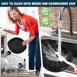 เครื่องหั่นไก่โปร10.8 "ฝาใสพร้อมที่หนีบอาหาร9" ที่ปาดอกไก่และแปรงเครื่องมือหั่นบิดสำหรับเนื้อ<span class=keywords><strong>หมู</strong></span>เนื้อปราศจากสาร BPA - Product Image 6