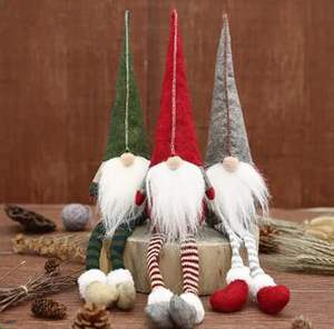 Adornos de Mesa para el hogar Decoración de Gnomo de Navidad, gnomo de peluche Tomte Escandinavo de Santa, adornos navideños de gnomos - Product Image 2