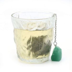 Natural Raw Stone 304 Stainless Steel Portable <b>Infuser</b> Set With Crystal Mesh Spice Strainer Reusable Matcha <b>Tea</b> Ball - Product Image 3