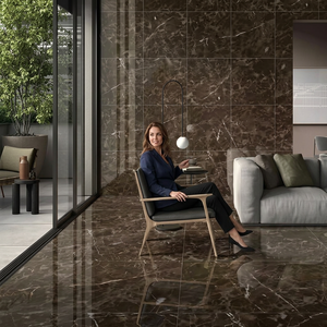Fredirco Brown Natural Stone Look Glossy Glazed Porcelain Tiles 60x120cm Premium Floor Wall Tile - Product Image 6