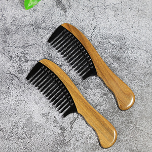Green Sandalwood And Horn <b>Comb</b> Large Wide Tooth Massage <b>Comb</b> For Home Use - Product Image 3