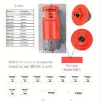 8801880 EXTOL M14 Scie cloche diamantée brasée à soudure dure 110 mm pour meuleuse d'angle