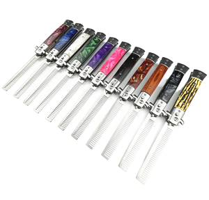 Peigne de poche pliable en métal de qualité industrielle, OEM, pour coiffure barbier et style pompadour - Product Image 1