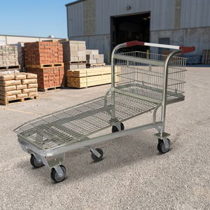 Troli Belanja Lipat <span class=keywords><strong>SXE</strong></span>-5 Jonasson Heavy Duty Mesh Berkualitas Tinggi Kapasitas Besar Untuk Penggunaan Dalam & Luar Ruangan Dengan Roda Busa Eva 6'' - Product Image 4