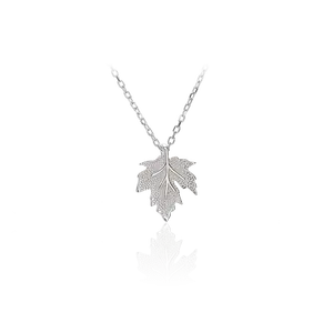 Großhandel Ahornblatt Halskette 925 Sterling Silber Halskette Schmuck für Frauen
