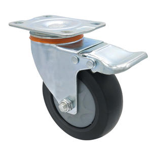 3 "Tpr Silent Casters Wheels Schwenkbare Rollen aus gebremstem Gummi 75mm für medizinische Geräte - Product Image 3