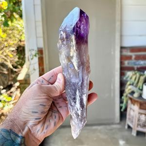 Cristal brut d'améthyste de 500 à 600 g, forme libre, pointe de cristal, sceptre d'améthyste pour la décoration - Product Image 6