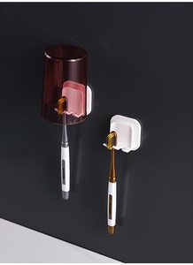 Household <b>Toothbrush</b> Toothpaste Storage Rack Breathable Quick Drying Perforation-Free Storage Rack - Product Image 6