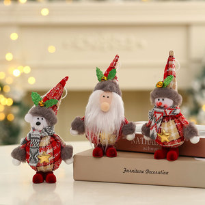 High Quality Eco-friendly Christmas Tree Pendant Decoration Foam Cloth <b>Standing</b> Doll Snowman Ornaments - Product Image 3