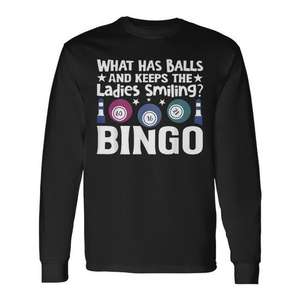 T-shirt à manches longues pour les amateurs de bingo, cadeau amusant pour les femmes - Product Image 1