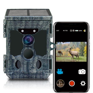 Support de haute qualité APP 4K WIFI solaire alimenté 30MP caméra piège caméra de <span class=keywords><strong>chasse</strong></span> faune pièges Photo pour la sécurité extérieure - Product Image 1