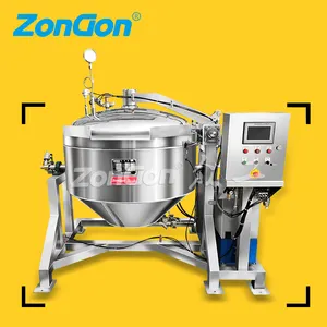 China Manufacturer Industrial Automatic Food Process Machinery Stirring Gas Cooking Pot With Mixer Jacket Kettle Equipment