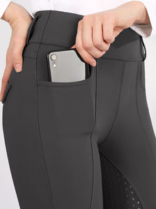 Calzoni a <span class=keywords><strong>cavallo</strong></span> neri da <span class=keywords><strong>donna</strong></span> con tasche profonde a sella pieno in Silicone per <span class=keywords><strong>donna</strong></span> 4 vie Jodhpurs elasticizzati - Product Image 2