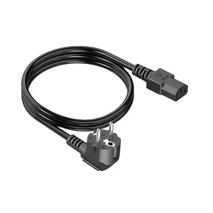 Support Custom made 250V 16A Electrical Plug European Standard Pvc Power Plug 3Pin