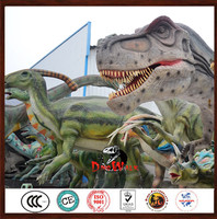 Parc d'attractions Jurassic Animatronic, grand modèle de dinosaure t-rex, terrain de jeu