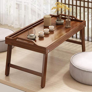 Table basse moderne en bois massif, stable et carrée, pour chambre, baie vitrée, salon – Meuble de sol - Product Image 1