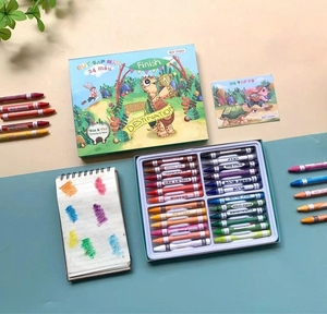 High Quality 24 Colors Crayons Non Toxic <b>Colorful</b> Kids Art Supplies <b>Mess</b> <b>Free</b> Toddler Painting Wholesale Export - Product Image 1