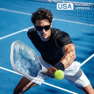 Raquette de pickleball Pro Spin Performance en fibre de carbone T700 avec noyau alvéolé mousseux injecté et bord thermoformé - Product Image 4