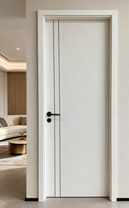 Puerta de madera maciza de diseño personalizado, fabricación ecológica para dormitorio interior, sala de estar, granja con características de estilo chino - Product Image 3