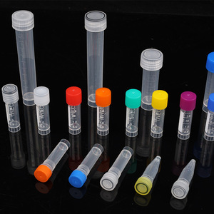 Feiyue Cryogenic <b>Tube</b> 1.5Ml <b>Plastic</b> Flat Bottom With Graduated Yellow Cap For Laboratory Use - Product Image 2