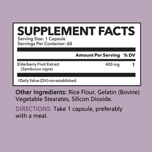 High Potency Elderberry Capsules Support Overall Wellness Improve Immune System <b>Herbal</b> <b>Supplement</b> Capsules - Product Image 4