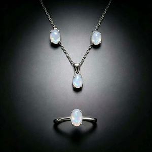 <span class=keywords><strong>Set</strong></span> di Gioielli in Argento Sterling 925 con Pietre Preziose Naturali di Vari Colori, Ideale per Rivenditori e Boutique - Product Image 4