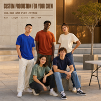 T-shirts imprimés en coton 100 % surdimensionnés en gros, fabriqués sur mesure selon les spécifications du client (longueur, tour de poitrine, tissu et GSM), OEM