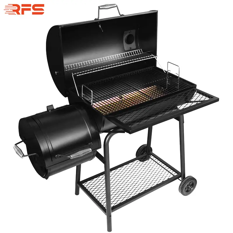 Secchio per Barbecue resistente personalizzato griglia per Barbecue grande Area di cottura Barbecue a carbone griglie per campeggio all'aperto parco fumatore griglia per Barbecue