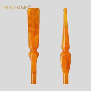 Muxiang Amber Acrylic Pipe Mouthpiece Straight Type Durable Classic Smoking Pipe Accessory - Product Image 1
