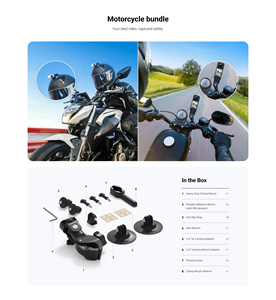 Insta360-Palo de Selfie para manillar de motocicleta, monópode para cámara Insta360 X4 <span class=keywords><strong>X3</strong></span> Ace Pro GO 3S, accesorios - Product Image 3