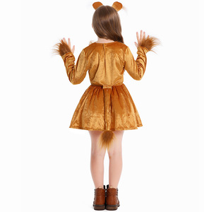 Jeu de Rôle Animal <span class=keywords><strong>Roi</strong></span> <span class=keywords><strong>Lion</strong></span> Cosplay Robe en Peluche Marron Costume avec Couvre-chef <span class=keywords><strong>Lion</strong></span> d'Halloween - Product Image 2