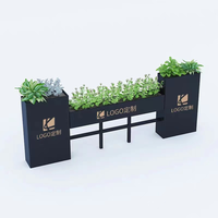 Kit de grandes jardinières rectangulaires en métal en aluminium personnalisées contemporaines pour la maison extérieure pour le jardin de pépinière plante décorative