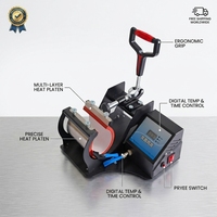 Mesin Press Mug Digital Portabel 11oz untuk Sublimasi Cangkir Kopi Kustom DIY dengan Timer Otomatis