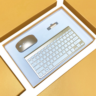 Деловые подарки, USB беспроводная клавиатура, мышь, комбинированные мужские подарки для сотрудников руководителя