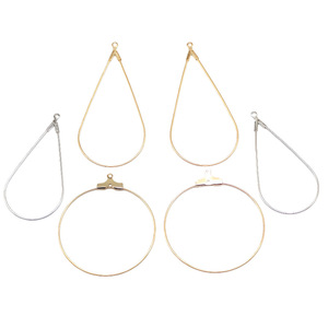 Aros de perlas chapados en oro, anillos circulares, accesorios de joyería DIY para accesorios hechos a mano - Product Image 4