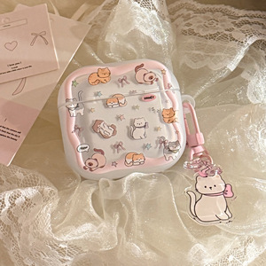 Étui de protection souple et mignon pour <span class=keywords><strong>AirPods</strong></span> 1-4 Pro, style chat mignon, style Ins, nouveau design amusant et original pour écouteurs et oreillettes. - Product Image 6