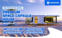 Maison modulaire préfabriquée en acier luxueuse à 3 chambres, inspirée des capsules spatiales, maison mobile verte, bureau, conteneur, casas