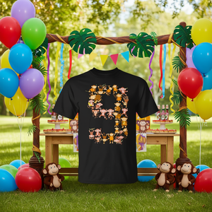Camiseta con temática de mono para niños de 9 años, diseño divertido de animales - Product Image 3