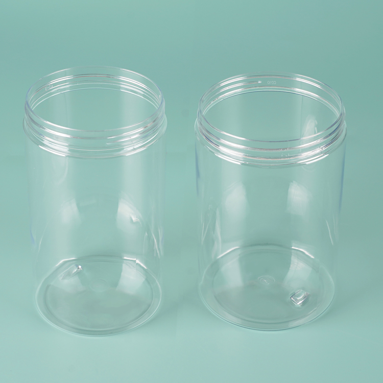 50g 100g 150g 200g Food Grade PET Containers Plastic Jar Clear Plastic PET Jar Container With Aluminum Lid
