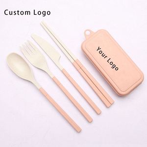 Wheat Straw Travel Utensil Set, Durable and Eco-Friendly for Corporate and Business Gifts - Product Image 3