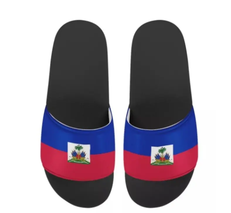 Zapatillas de playa con estampado de la bandera de hailand para hombre y mujer, sandalias suaves con suelas negras, zapatillas de Eva a la moda con estampado de banderas, 2021