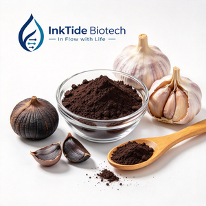 Extracto de Ajo Negro en Polvo 10:1, Soluble en Agua, Ajo Fermentado, Materia Prima, Suministro de Fábrica, Ink Tide Biotech - Product Image 1